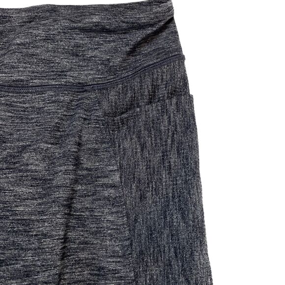 Athleta Girl School Day Ribbed Tight Leggings XL Gray Stretch Logo Elastic Waist - Picture 9 of 15